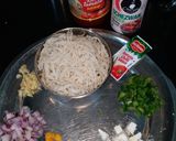A picture of step 1 of Spicy Schezwan Noodle Nest.