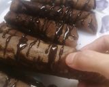 صورة لخطوة 2 من وصفة رولات الويفر المقرمشه بالكاكاو
