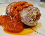 Foto del paso 8 de la receta: Solomillo de cerdo relleno de jamón y queso con salsa de piquillos