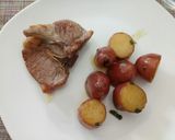 A picture of step 4 of Minted red russet potatoes with grilled lamb.
