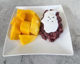 A picture of step 3 of Mango Coconut Flavored Purple Sticky Rice.