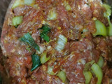 Tortitas de carne molida con cebollino