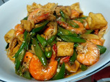 Udang Buncis Tahu Tumis Lada Hitam