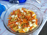 Tumis sayur simple (sawi, wortel, kentang)