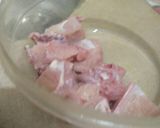 A picture of step 1 of Achari Chicken 😃😃.