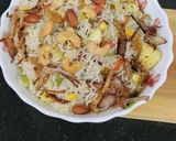 A picture of step 7 of Navratan Pulao.