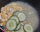 Foto langkah ke 1 dari resep Nasi Siram Timun Telur.