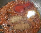 A picture of step 2 of Rajma with Methi and Palak.