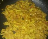 A picture of step 6 of Jackfruit dry veg.