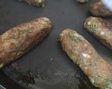 A picture of step 12 of Mutton Kebab with leftover meat and rice.