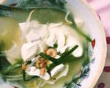 Hình bước làm 6 của món Canh Hẹ Đậu Hủ Non (Chives Soup with Tofu)🍲🥄