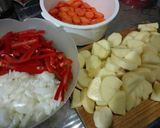 Foto del paso 1 de la receta: Pollo arvejado al disco