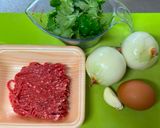 A picture of step 1 of Ground Beef Cutlets with Herbs.