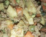 A picture of step 1 of Meat pie filling.