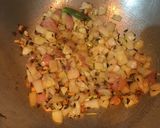 A picture of step 4 of Palak Aloo.