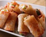 Hình bước làm 4 của món Harumaki măng tây