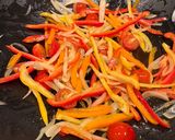 A picture of step 5 of Thai coconut curry with prawns.