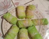Foto langkah ke 5 dari resep SAWI PUTIH GULUNG isi ayam udang.