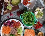 Foto del paso 1 de la receta: Ensalada multicolor con vinagreta de almendras y castañas