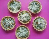 A picture of step 16 of Eggless quiche with hot coffee.