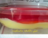 صورة لخطوة 8 من وصفة جيلي كرز ❤ بالكسترد والبسكويت حلى بارد سهل ولذيذ