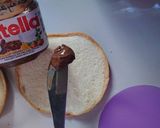 Foto langkah ke 4 dari resep Roti tawar isi nutella gulung telor by me.