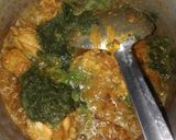A picture of step 3 of Haryali chicken.