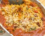 A picture of step 7 of Baked Spaghetti with Chorizo.