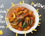 รูปขั้นตอนการทำที่ 15 ของ กิมจิสับปะรดผัดเปรี้ยวหวาน