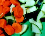 Foto del paso 4 de la receta: Albóndigas con espinacas en salsa de verduras 🍃🥕🍅🥒