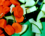 Foto del paso 4 de la receta: Albóndigas con espinacas en salsa de verduras 🍃🥕🍅🥒
