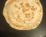 A picture of step 2 of Bhagar Dosa with potato and green chatani.