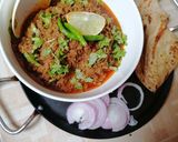 A picture of step 4 of Dum ka keema.