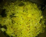 A picture of step 6 of Cabbage thoran kerala style.