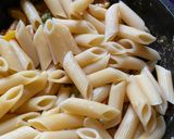 A picture of step 7 of Chicken Penne.