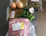 A picture of step 1 of Mateo's Pork Green Chile.