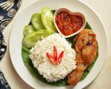 Foto langkah ke 3 dari resep Nasi Katok Ayam Goreng Khas Brunei Darussalam.