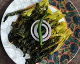 A picture of step 6 of Broccoli Leaves Bhaji.
