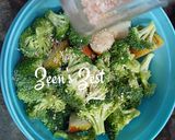 A picture of step 2 of Air Fryer Broccoli and Red Pears Roast.