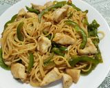 รูปขั้นตอนการทำที่ 4 ของ สปาเก็ตตี้ไก่พริกหวาน