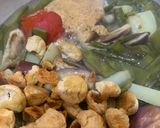 A picture of step 3 of Simba Baigana Besara (Lima beans/Sem Phali & brinjals in mustard paste).