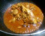 A picture of step 6 of Chicken qorma.