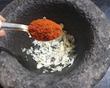 A picture of step 1 of Dahi Tikhari.