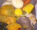 A picture of step 2 of Boiled Vegetables... Corn, Leek, and Bacon Pie.