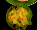 A picture of step 9 of Puri and potato curry.