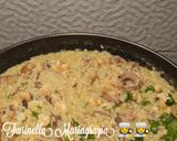 Foto del passaggio 12 della ricetta Nuovo risotto mare e monti funghi e gamberi fatto a modo mio 👩‍🍳🇮🇹🌍🏡🌇🦁💝