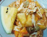 Foto langkah ke 7 dari resep Oseng semangka sawi putih wortel dan bunga kol.