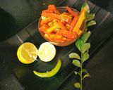 A picture of step 4 of Carrot pickle or gajar ki achaar.