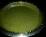 A picture of step 2 of Moringa powder dhokla.