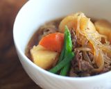 A picture of step 7 of NIKUJAGA (Meat and Potato Stew).